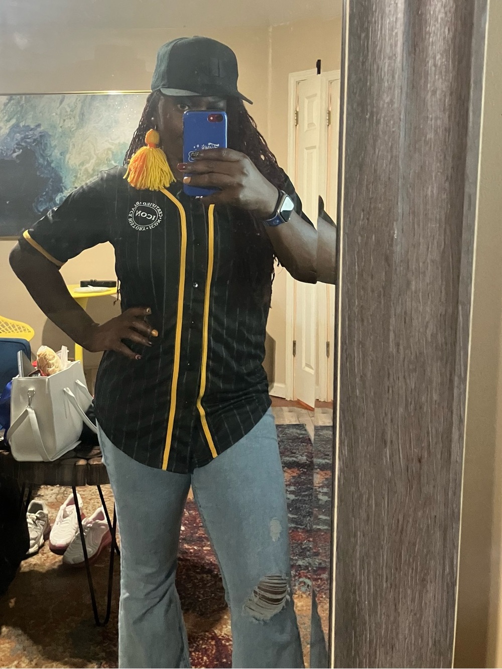 Cute Malcom X Jersey with Yellow Trim